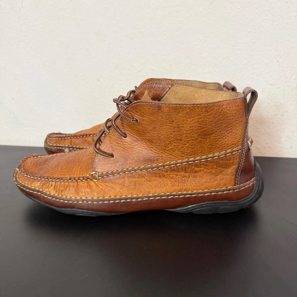LL Bean Signature Jackman Ranger Moccasin Chukka Boots Mens 11.5 Brown Leather